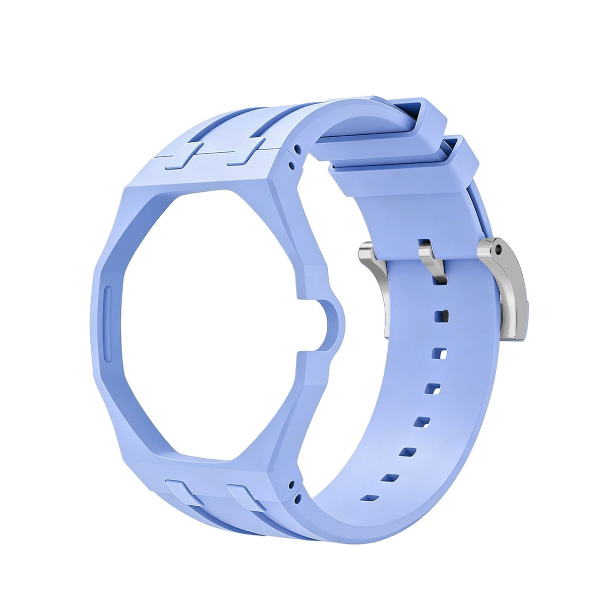 Eksklusives Oak Pop hellblaues Silikonarmband