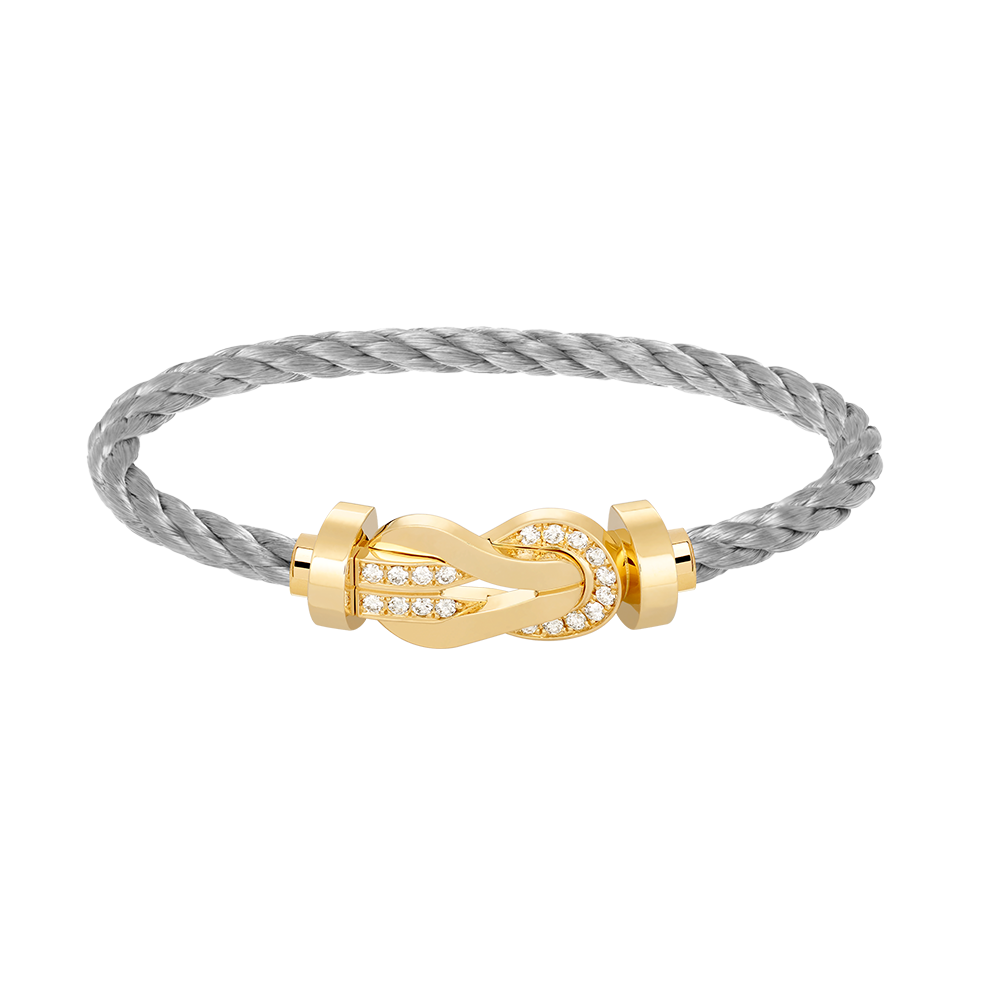 [LUXE]CHANCE GROSSES 8-STELLIGES SCHNALLE HALBDIAMANTARMBAND GOLD