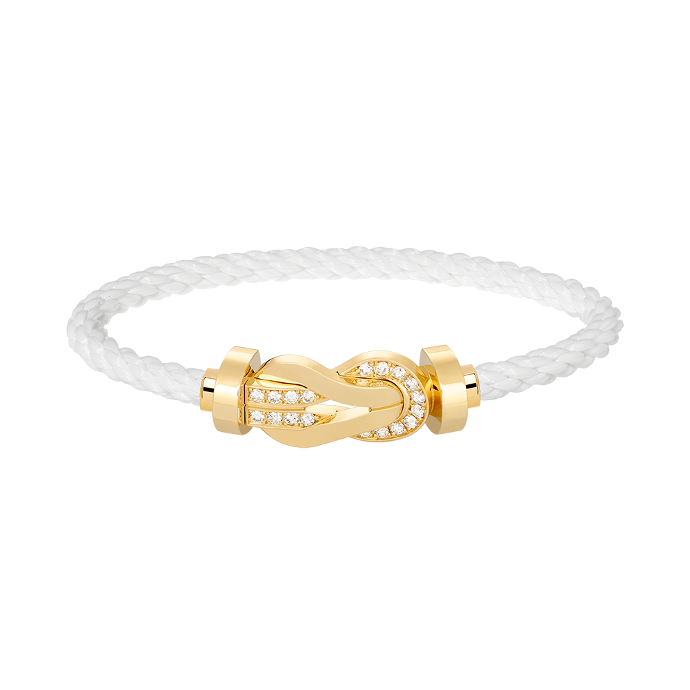 [LUXE]CHANCE GROSSES 8-STELLIGES SCHNALLE HALBDIAMANTARMBAND GOLD