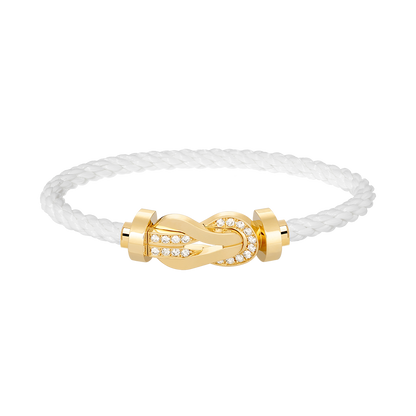 [LUXE]CHANCE GROSSES 8-STELLIGES SCHNALLE HALBDIAMANTARMBAND GOLD