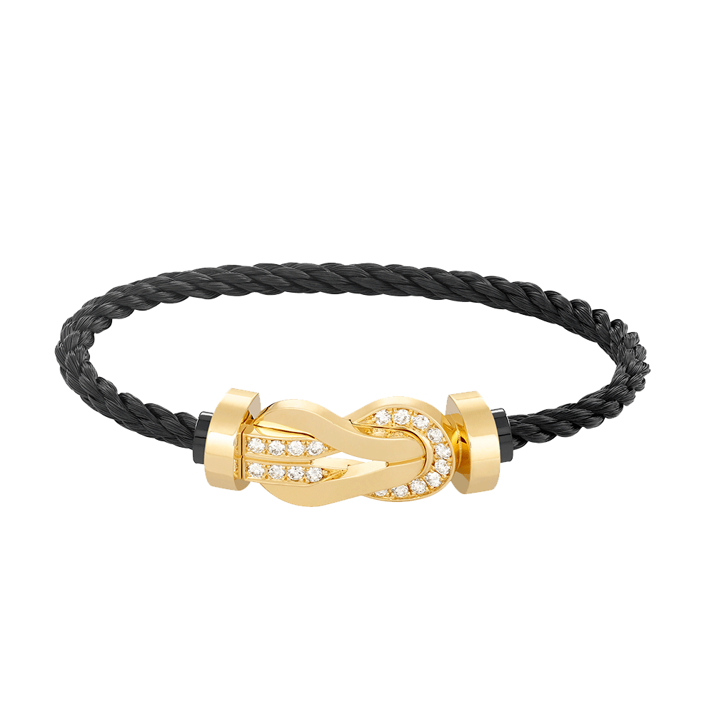 [LUXE]CHANCE GROSSES 8-STELLIGES SCHNALLE HALBDIAMANTARMBAND GOLD