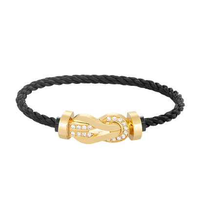 [LUXE]CHANCE GROSSES 8-STELLIGES SCHNALLE HALBDIAMANTARMBAND GOLD