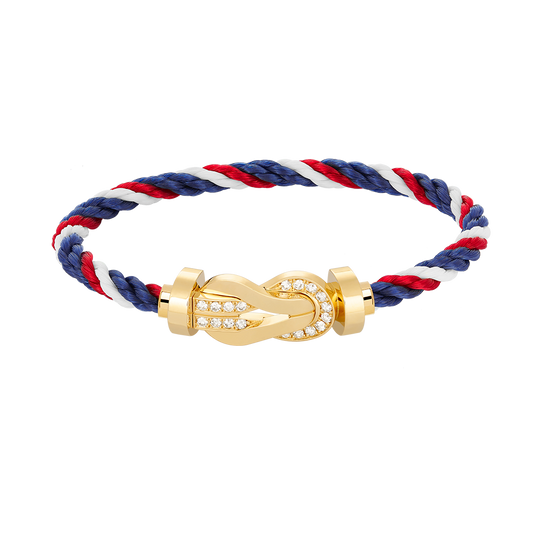 [LUXE]CHANCE GROSSES 8-STELLIGES SCHNALLE HALBDIAMANTARMBAND GOLD