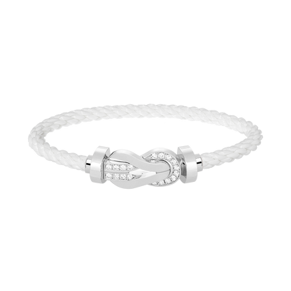 [LUXE]CHANCE GROSSES 8-STELLIGES SCHNALLE HALBDIAMANTARMBAND SILBER