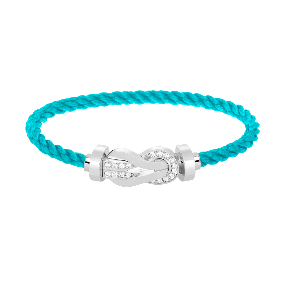 [LUXE]CHANCE GROSSES 8-STELLIGES SCHNALLE HALBDIAMANTARMBAND SILBER