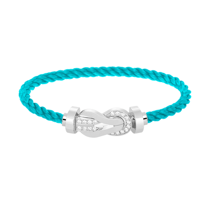 [LUXE]CHANCE GROSSES 8-STELLIGES SCHNALLE HALBDIAMANTARMBAND SILBER