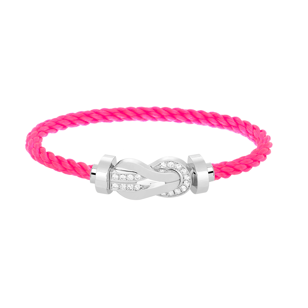 [LUXE]CHANCE GROSSES 8-STELLIGES SCHNALLE HALBDIAMANTARMBAND SILBER