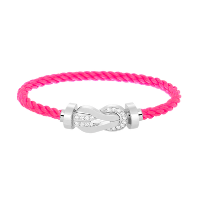 [LUXE]CHANCE GROSSES 8-STELLIGES SCHNALLE HALBDIAMANTARMBAND SILBER