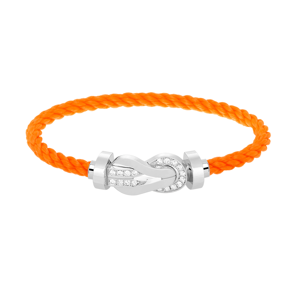 [LUXE]CHANCE GROSSES 8-STELLIGES SCHNALLE HALBDIAMANTARMBAND SILBER