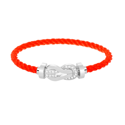 [LUXE]CHANCE GROSSES 8-STELLIGES SCHNALLE HALBDIAMANTARMBAND SILBER