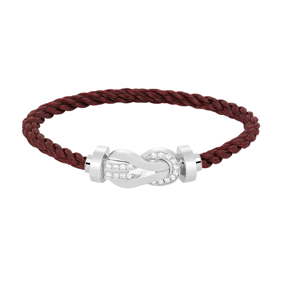 [LUXE]CHANCE GROSSES 8-STELLIGES SCHNALLE HALBDIAMANTARMBAND SILBER