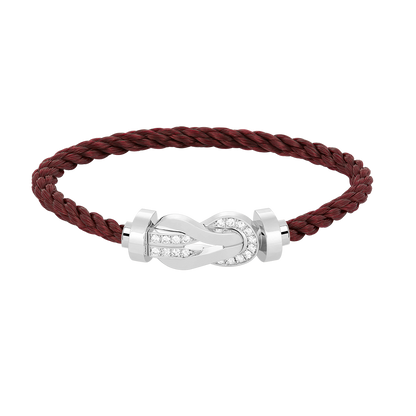 [LUXE]CHANCE GROSSES 8-STELLIGES SCHNALLE HALBDIAMANTARMBAND SILBER