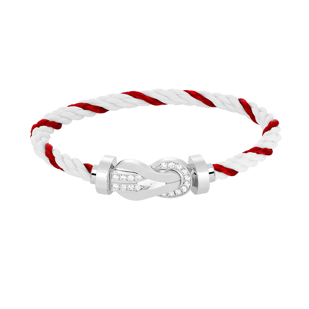 [LUXE]CHANCE GROSSES 8-STELLIGES SCHNALLE HALBDIAMANTARMBAND SILBER