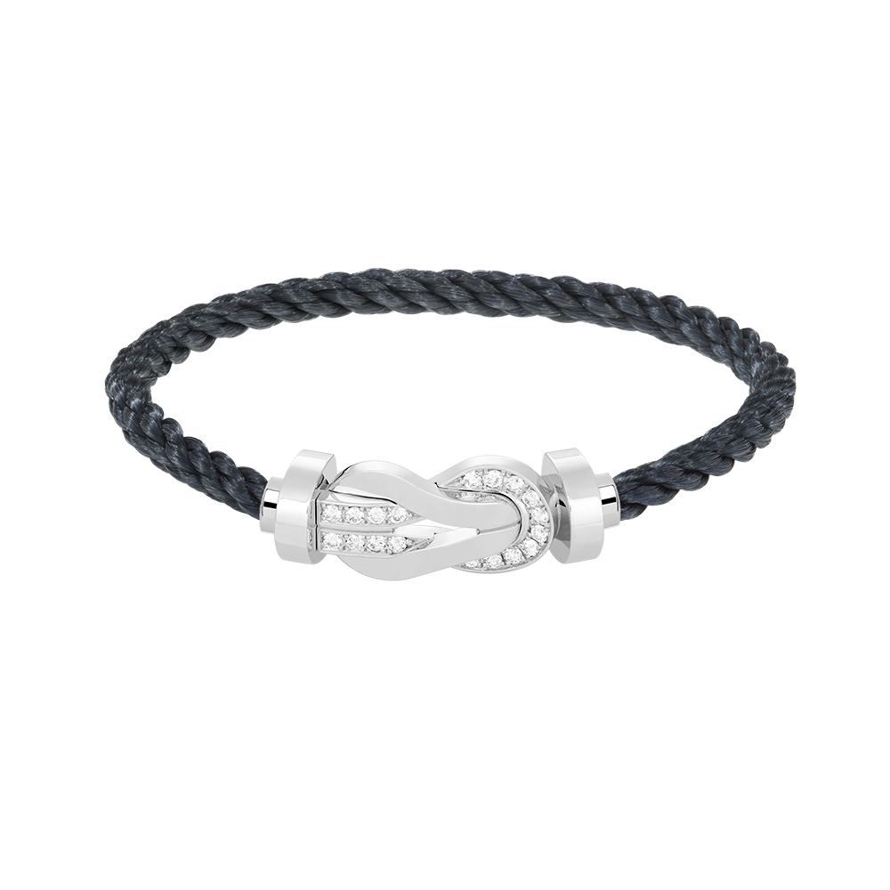 [LUXE]CHANCE GROSSES 8-STELLIGES SCHNALLE HALBDIAMANTARMBAND SILBER