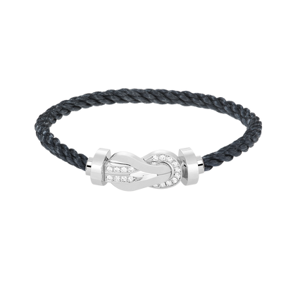 [LUXE]CHANCE GROSSES 8-STELLIGES SCHNALLE HALBDIAMANTARMBAND SILBER