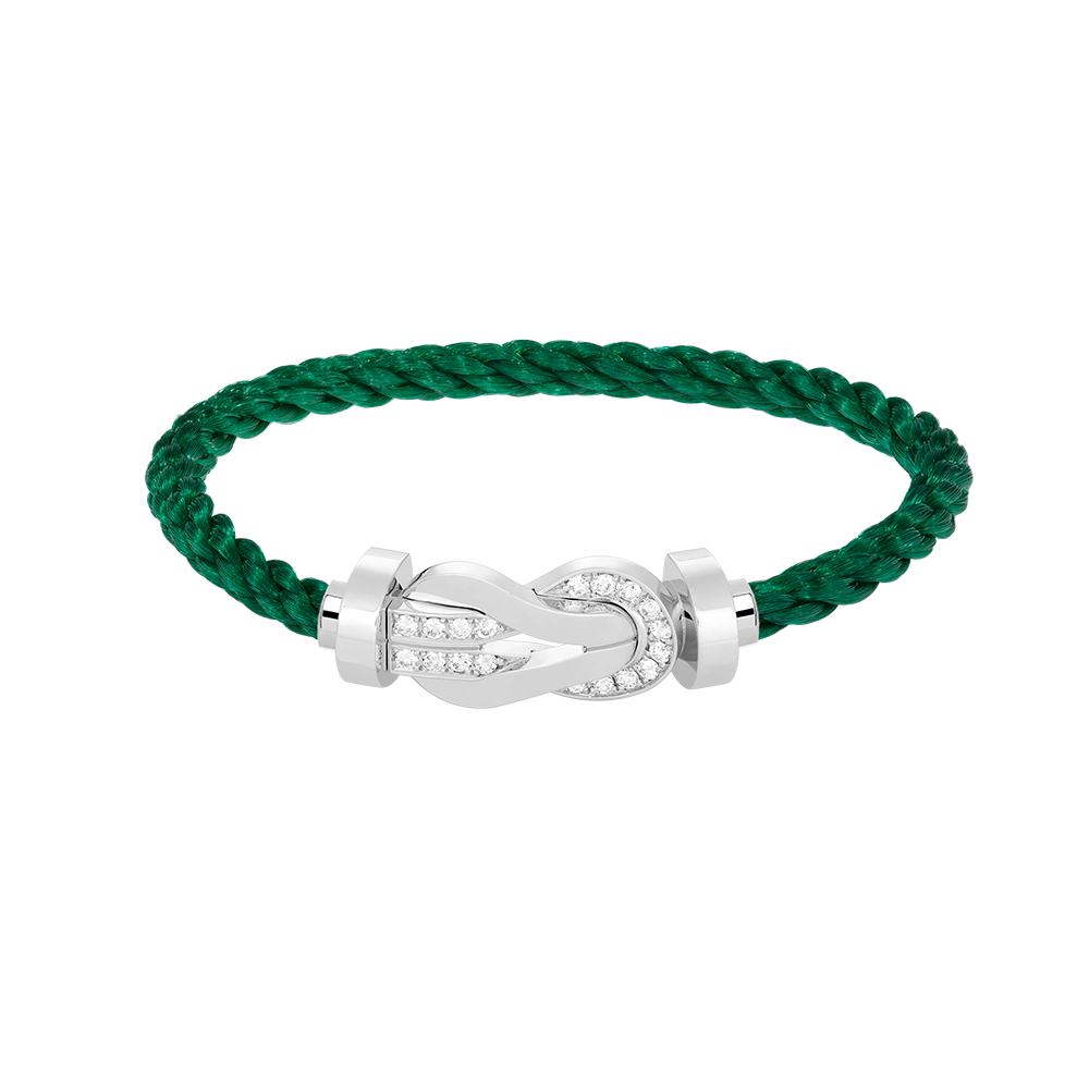 [LUXE]CHANCE GROSSES 8-STELLIGES SCHNALLE HALBDIAMANTARMBAND SILBER