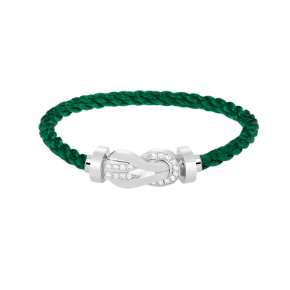 [LUXE]CHANCE GROSSES 8-STELLIGES SCHNALLE HALBDIAMANTARMBAND SILBER