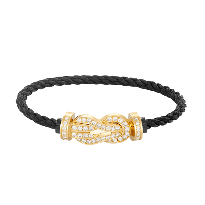 [ROYAL]CHANCE LARGE 8 FIGURE BUCKLE FULLDIAMOND BRACELET GOLD