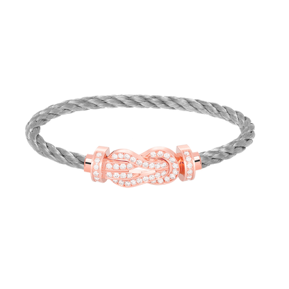 [ROYAL]CHANCE LARGE 8 FIGURE BUCKLE FULL DIAMOND BRACELET ROSE GOLD