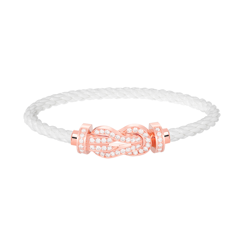 [ROYAL]CHANCE LARGE 8 FIGURE BUCKLE FULL DIAMOND BRACELET ROSE GOLD