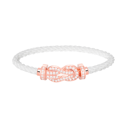 [ROYAL]CHANCE LARGE 8 FIGURE BUCKLE FULL DIAMOND BRACELET ROSE GOLD