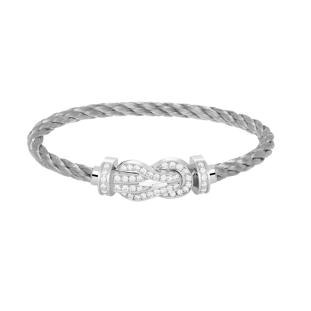 [LUXE]CHANCE GROSSES 8-FACH-ARMBAND MIT VOLLEN DIAMANTEN, SILBER