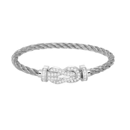 [LUXE]CHANCE GROSSES 8-FACH-ARMBAND MIT VOLLEN DIAMANTEN, SILBER