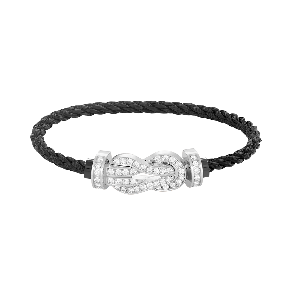 [LUXE]CHANCE GROSSES 8-FACH-ARMBAND MIT VOLLEN DIAMANTEN, SILBER