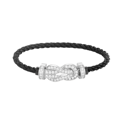 [LUXE]CHANCE GROSSES 8-FACH-ARMBAND MIT VOLLEN DIAMANTEN, SILBER