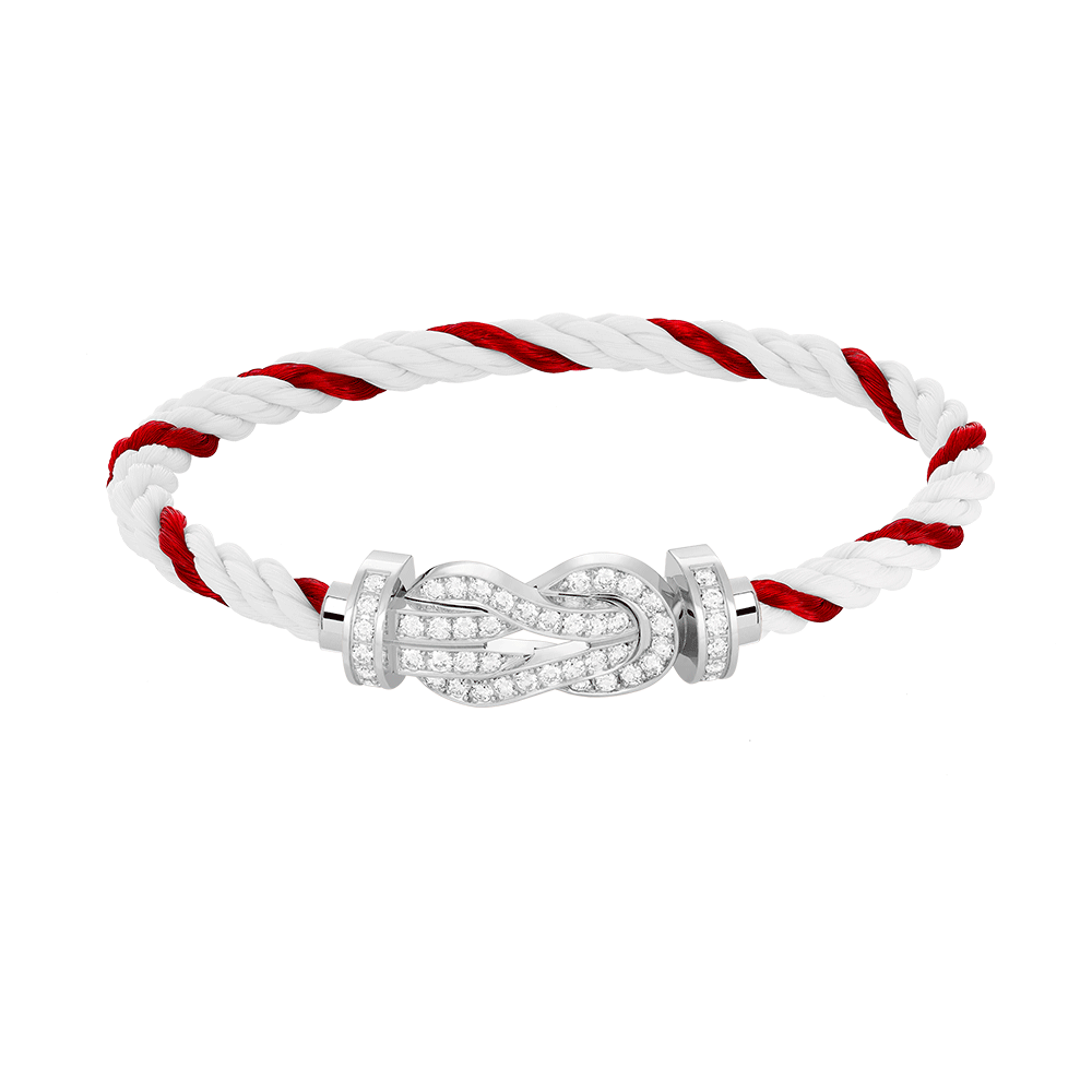 [LUXE]CHANCE GROSSES 8-FACH-ARMBAND MIT VOLLEN DIAMANTEN, SILBER