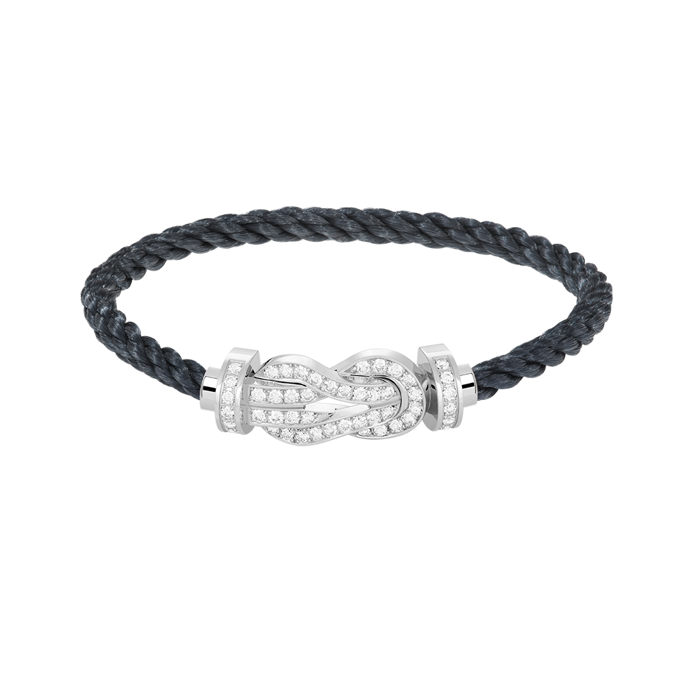 [LUXE]CHANCE GROSSES 8-FACH-ARMBAND MIT VOLLEN DIAMANTEN, SILBER