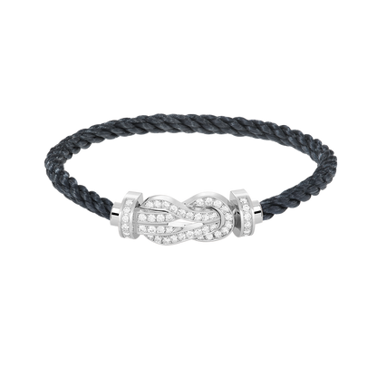 [LUXE]CHANCE GROSSES 8-FACH-ARMBAND MIT VOLLEN DIAMANTEN, SILBER