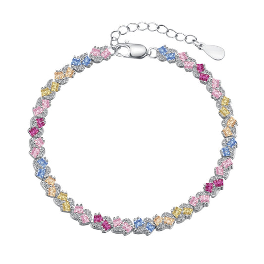 [LUXE] Verziertes buntes Party-Armband in Blumenform