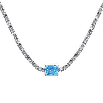 [ROYAL]2.0 carat Ornate Emerald Cut Necklace