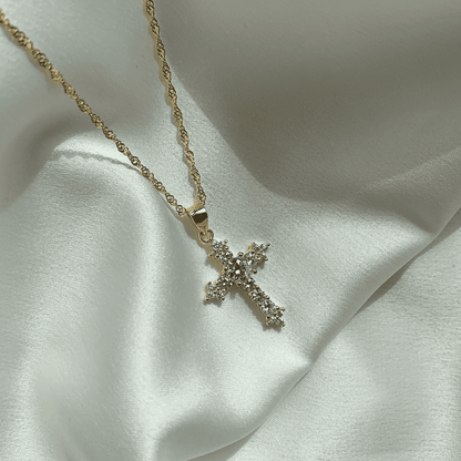 [ROYAL]Delicate Cross Shape Necklace