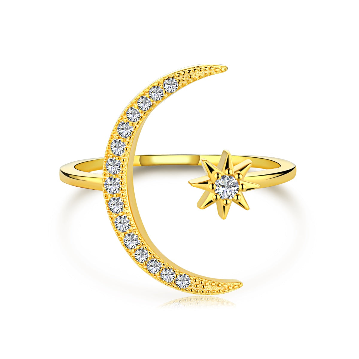 [ROYAL]Eternity Moon & Star Ring