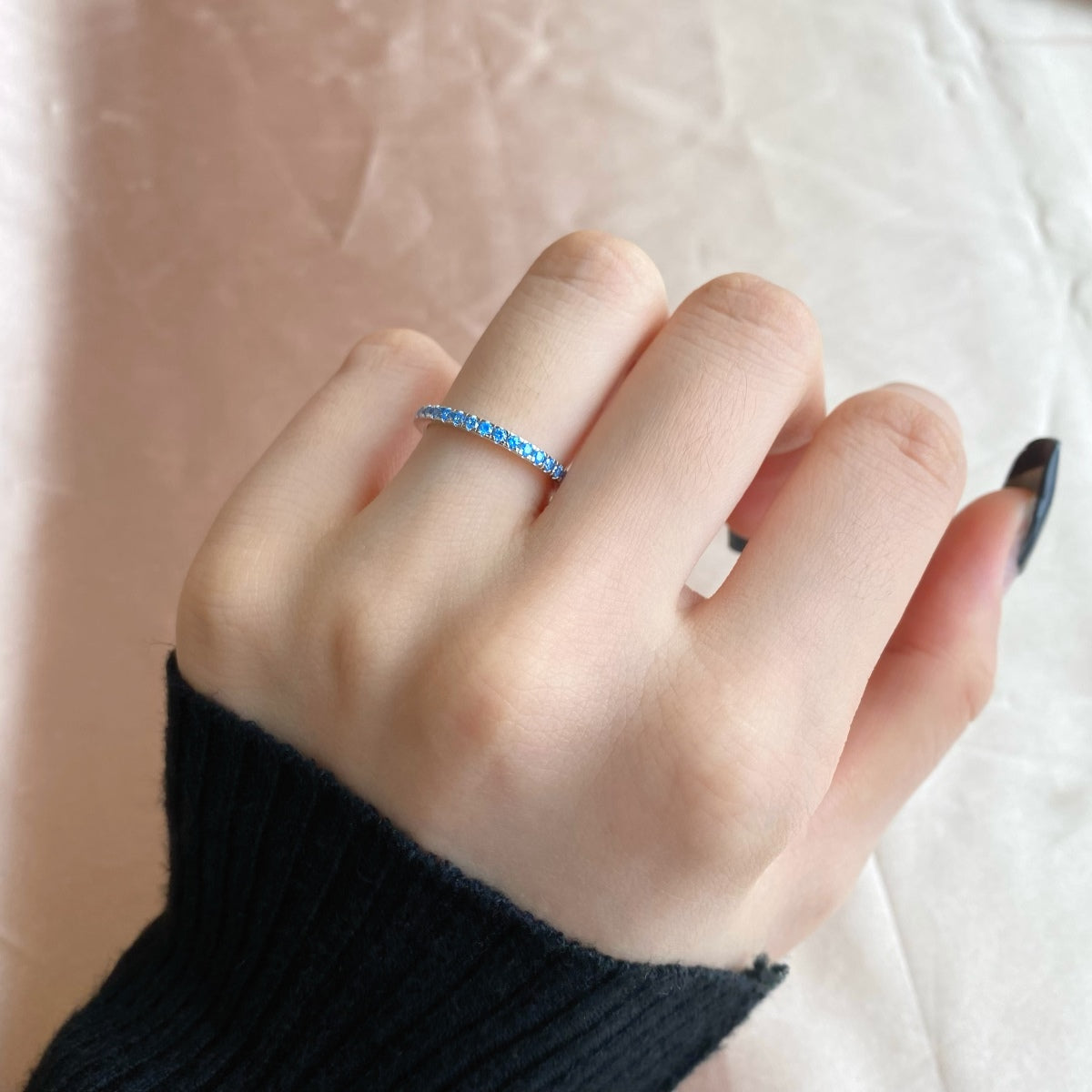 [ROYAL]Delicate Sparkling Round Cut Daily Ring