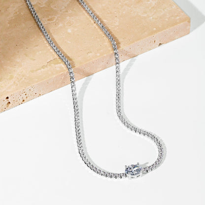 [ROYAL]1.0 Carat Shining Oval Cut Necklace