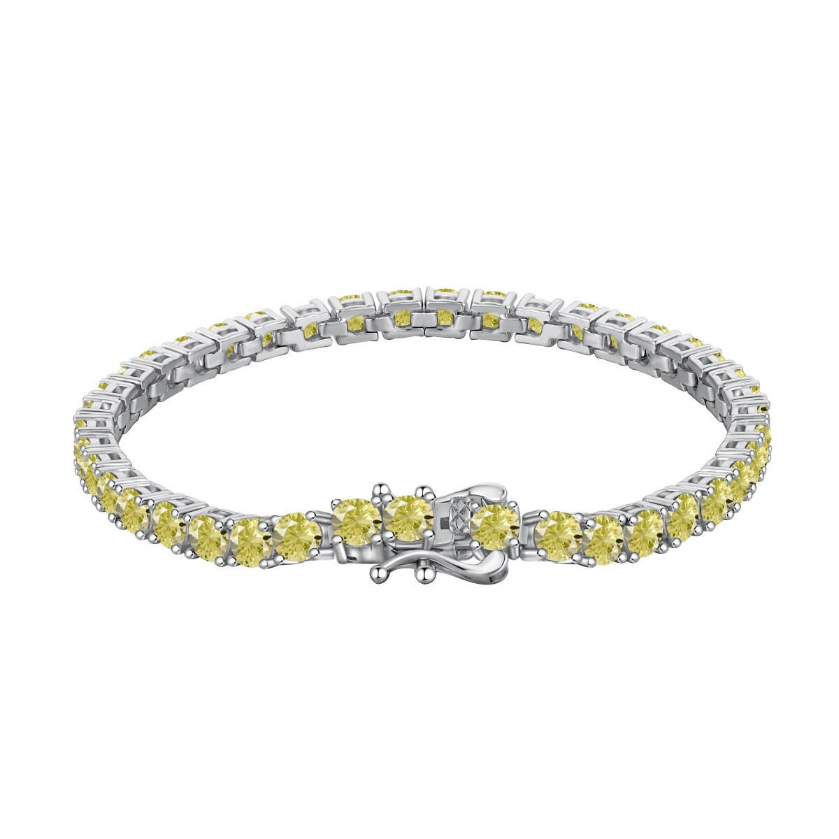 [ROYAL]Ornate Dazzling Round Cut Tennis Bracelet