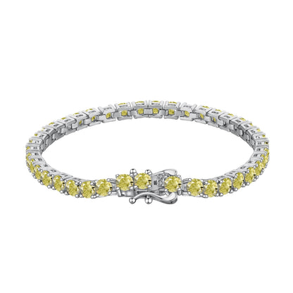 [ROYAL]Ornate Dazzling Round Cut Tennis Bracelet