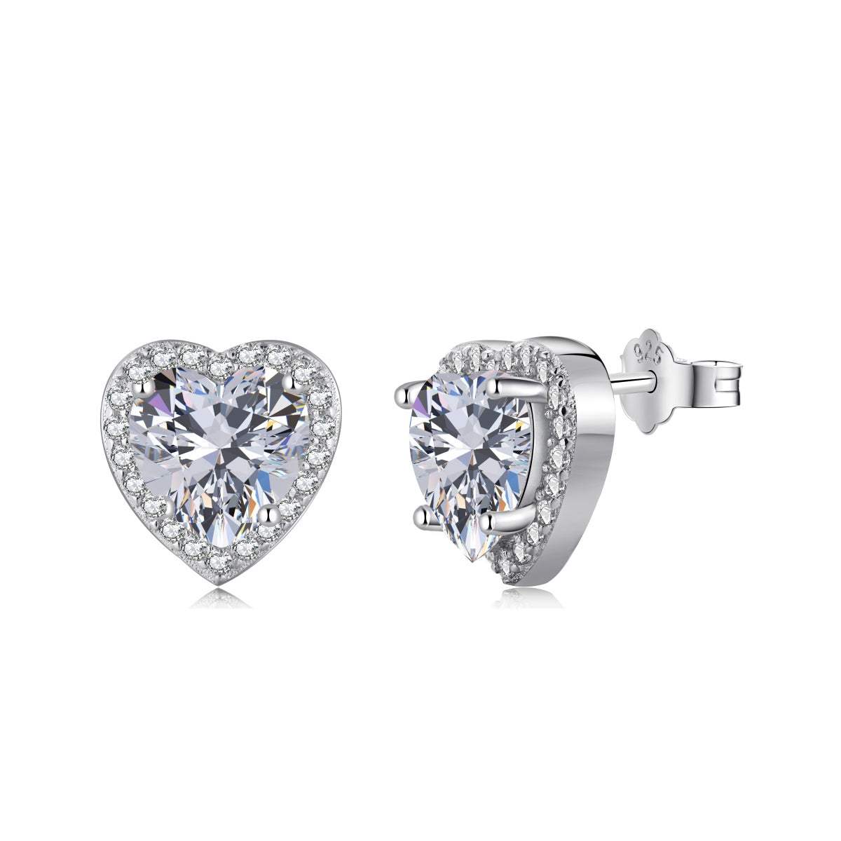 [ROYAL]Sparkling Heart Shape Lover Earrings