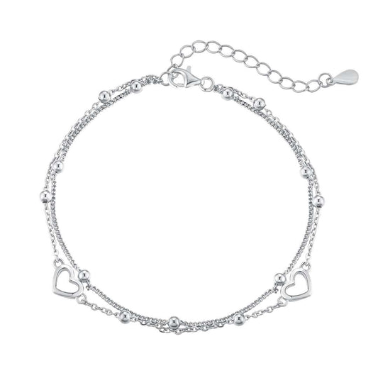 [ROYAL]Dainty Double Layer Love Heart Bracelet