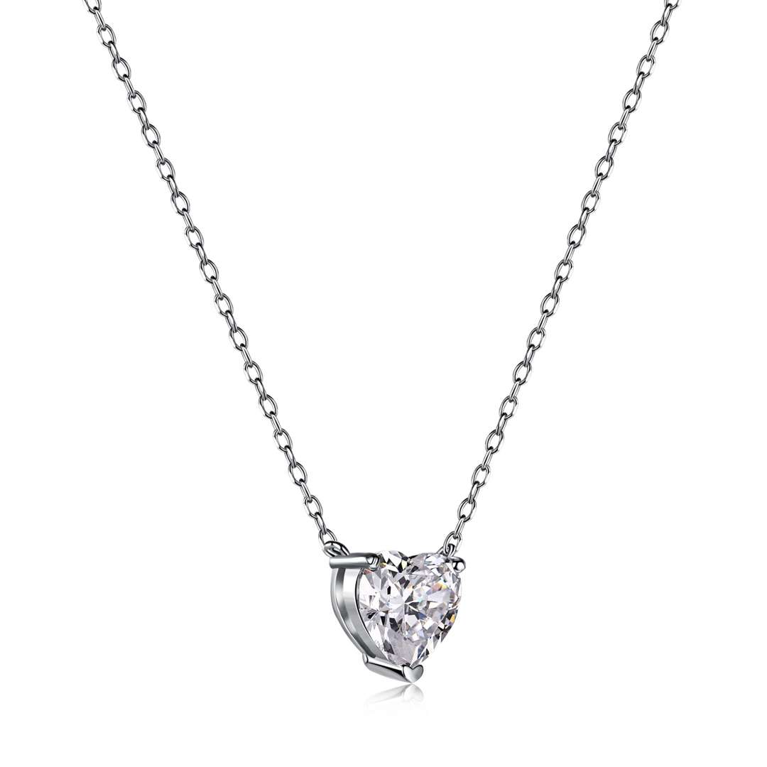 [ROYAL]Heart Shape Main Stone Pendant Collarbone Necklace