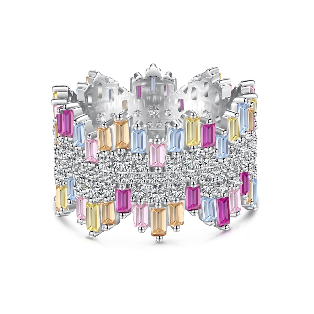 [ROYAL]Luxurious Colorful Radiant Cut Daily Ring