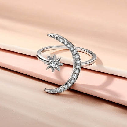 [ROYAL]Eternity Moon & Star Ring