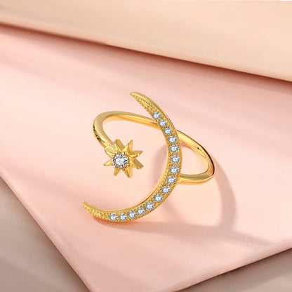 [ROYAL]Eternity Moon & Star Ring