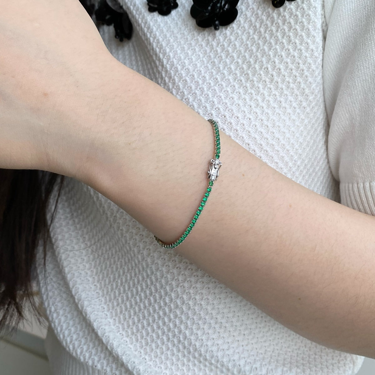 [LUXE]Schillerndes farbenfrohes Armband im Rundschliff für jeden Tag