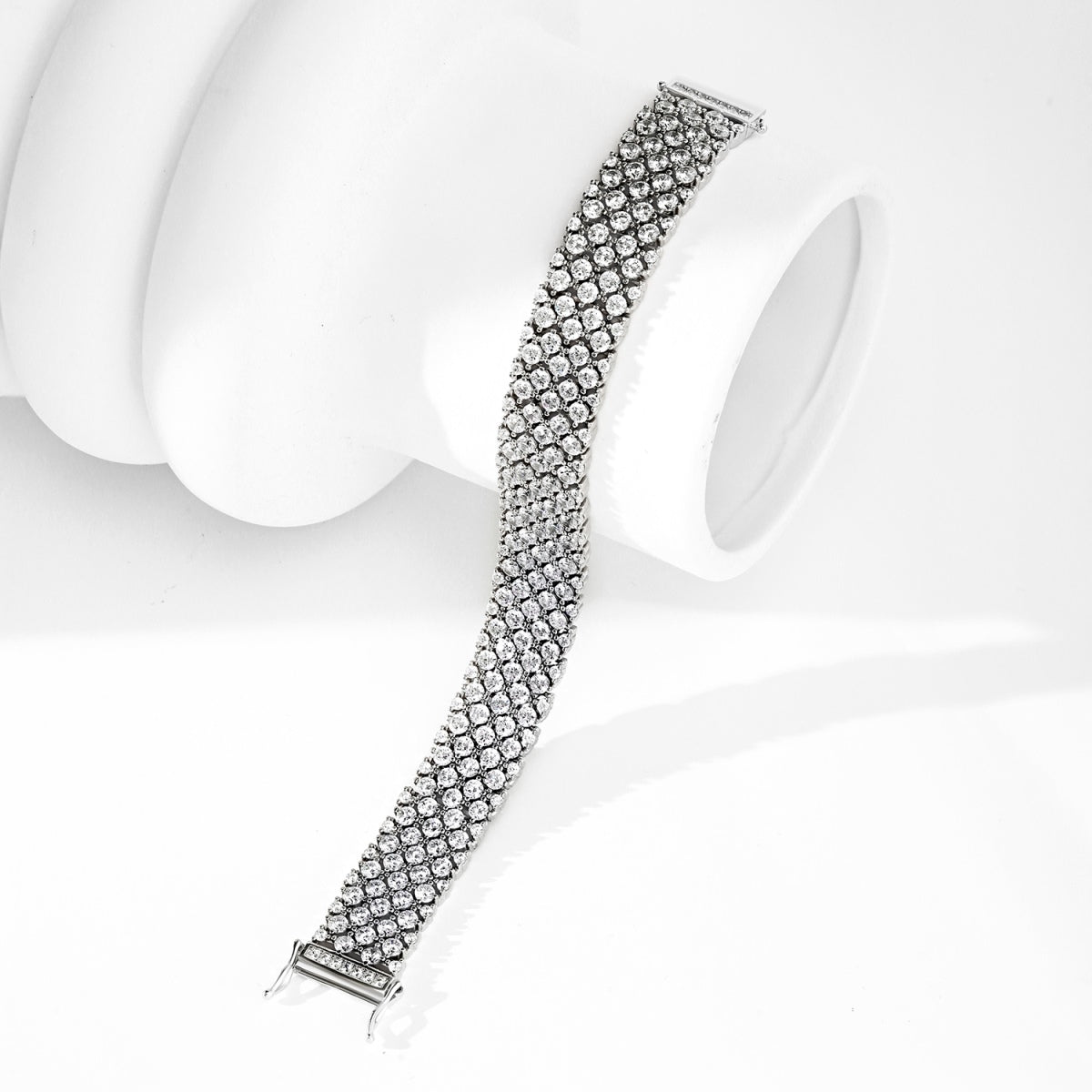 [LUXE]Verziertes, elegantes Party-Armband mit Rundschliff