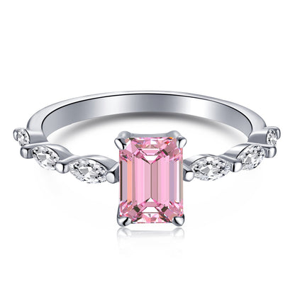 [ROYAL]1.0 Carat Dainty Resplendent Radiant Cut Daily Ring