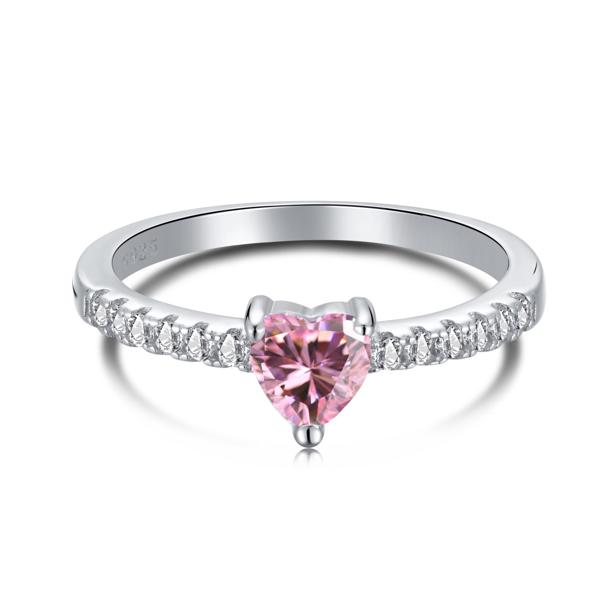 [ROYAL]0.5 Carat CaratEternity Charming Heart Shape Lover Ring